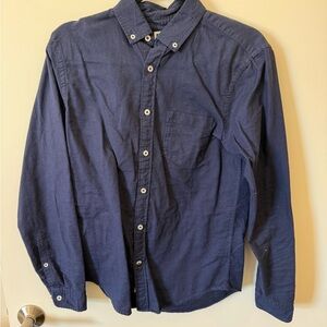 Express Navy Casual Button-Down Shirt